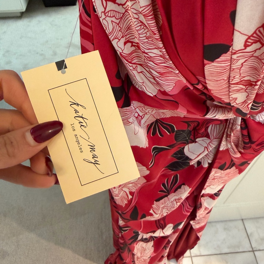 Katie May Red Floral Maxi Dress - Picture 4 of 6